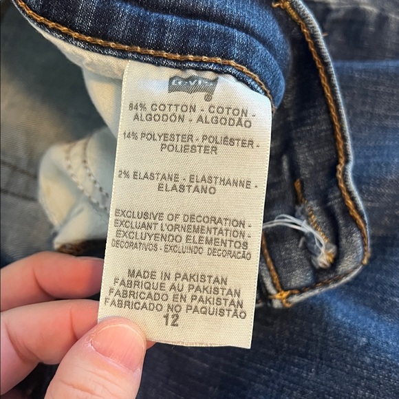 Levi's Perfectly Slimming 512 Straight Leg Jeans Size 12 Short *Flawed - Picture 9 of 11